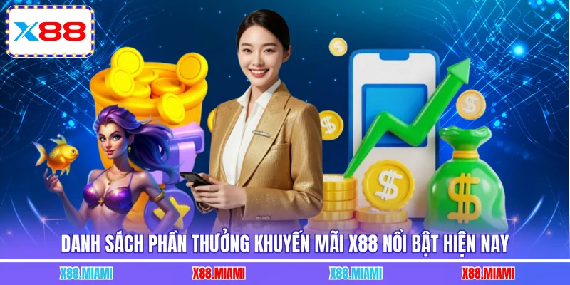 Danh sách phần thưởng khuyến mãi X88 nổi bật hiện nay